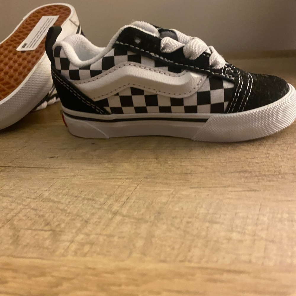 Vans Kids Black and White Checkered Sneakers